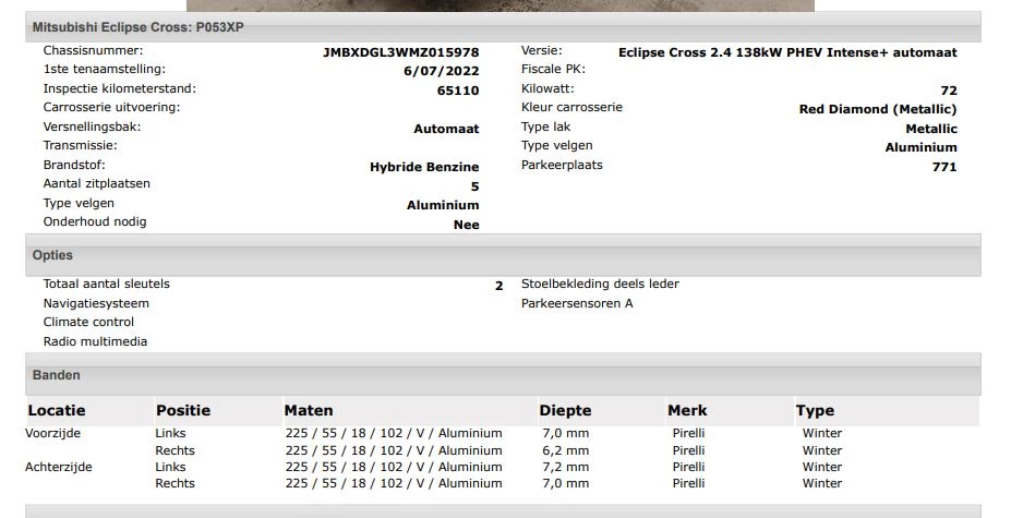 Hoofdafbeelding Mitsubishi Eclipse Cross