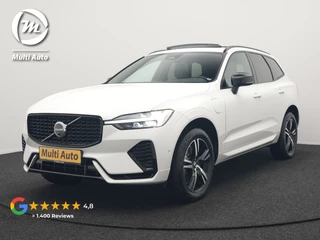 Volvo XC60 Recharge T6 AWD R-Design LONG RANGE Plug In Hybrid 341pk Dealer O.H. PHEV | Panodak | Adaptive Cruise | 360 Camera | Google Assistent | Lederen Sportstoelen Memory & Verwarmd | Apple Carplay | Keyless | Virtual | Navigatie | DAB |