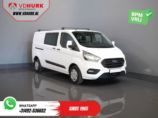 Ford Transit Custom 2.0 TDCI L2 Trend DC Dubbel Cabine BPM VRIJ! Stoelverw./ Carplay/ 2.7t Trekverm./ Navi/ PDC/ Cruise
