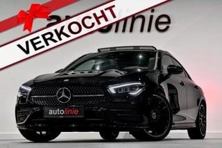 Mercedes-Benz CLA-klasse 250 AMG Night ed. Pano, 360, Memory, Leder, Burm, Keyless, Dodeh, CarPlay, Sfeer!