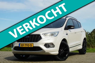 Ford Kuga 1.5 EcoBoost Vignale | White Platinum | Schuif-/Panodak/Carplay/Leder/Full-LED/Elek.stoelverstelling - Chique!