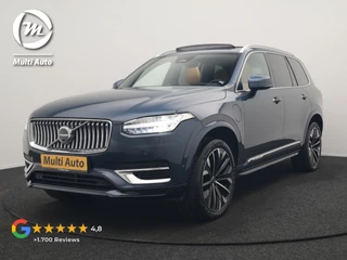Volvo XC90 T8 Recharge AWD Ultimate Bright 7 Persoons LONG RANGE PHEV 455pk Dealer O.H. | Trekhaak Af Fabriek | Panodak | Head Up | Adaptive Cruise | 360 Camera | Bowers & Wilkins | Lederen Sportstoelen Massage & Memory & Ventilatie | Google Assistent | Stoelen & Stuur Verwarmd  | Keyless | Blis | Plug In Hybrid |