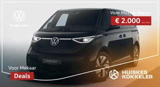Volkswagen ID. Buzz Cargo Anniversary Edition 286pk 79 kWh > Gelimiteerde editie; netto prijs excl. BTW en kosten rijklaarmaken < | Schuifdeur links | Bijrijdersstoel |