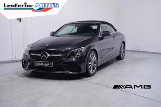 Mercedes-Benz C-klasse Cabrio 180 AMG Line AMG Styling  Camera lederen-bekleding Apple Carplay digi-dashboard 18"-lmv spoorpakket windscherm nekwarmer keyless-start led-verlichting DAB-ontvangst PDC v+a cruise-controle