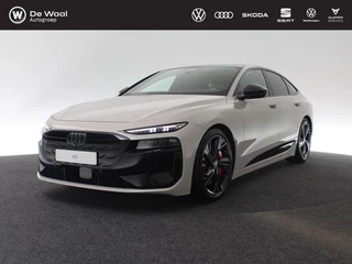 Audi S6 Sportback 115 kWh 503 pk | Glazen panoramadak met smart glass | Sportstoelen plus met stiksel in rood | MMI experience pro