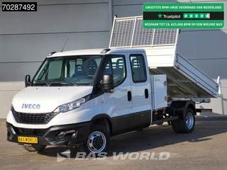 Hoofdafbeelding Iveco Daily Iveco Daily 35C16 3.0L Kipper met Kist Dubbel Cabine Dubbellucht 3,5t Trekhaak Navi Airco Cruise Camera Euro6 Tipper Benne Kieper 2m3 Airco Trekhaak Cruise control