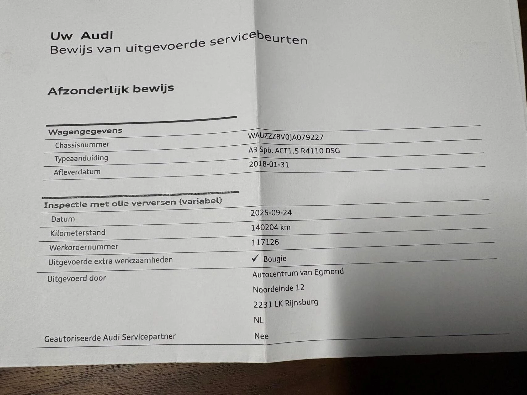 Hoofdafbeelding Audi A3