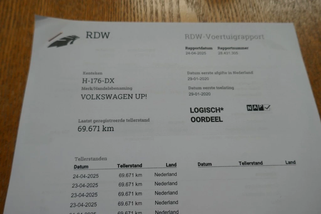 Hoofdafbeelding Volkswagen up!