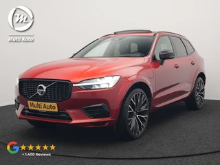 Volvo XC60 T6 AWD R-Design Plug In Hybrid 350pk Dealer O.H PHEV | Panodak | Adaptive Cruise | Head Up | 360 Camera | Harman Kardon Sound | Lederen Sportstoelen Memory & Verwarmd | Harman Kardon Sound | Apple Carplay | Keyless | Blis | Stuur Verwarmd 