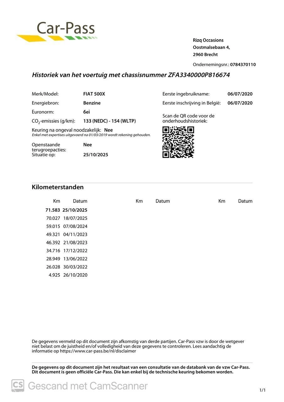 Hoofdafbeelding Fiat 500X