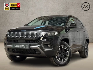 Jeep Compass 4xe 240 Plug-in Hybrid Electric Trailhawk 240Pk Automaat (PANORAMADAK, VIRTUAL COCKPIT, APPLE CARPLAY, GROOT NAVI, CAMERA, SPORTSTOELEN, LEDER, ADAPTIVE CRUISE, NIEUWSTAAT)