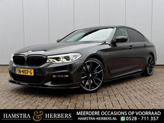 BMW 5-serie 540i High Executive M-sport zwart / carbon