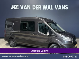 Ford Transit 2.0 TDCI 130pk L3H2 Dubbele Cabine Euro6 Airco | 6-Zits | Camera | Apple Carplay | Cruisecontrol Android Auto, 2800kg Trekhaak, Parkeersensoren, Verwarmde voorruit