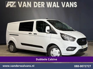 Ford Transit Custom 2.0 TDCI 130pk L2H1 Dubbele Cabine Euro6 Airco | 6-Zits | Camera | Apple Carplay Android Auto, Cruisecontrol, Stoelverwarming, Parkeersensoren, Achterklep