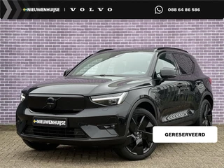 Hoofdafbeelding Volvo EX40 Volvo EX40 Twin Motor Performance Ultra Black Edition 82 kWh | Trekhaak | Pixel LED | 360º Camera | Google | Power Seats | Stuur + Stoel verwarming | Blis | Adaptieve Cruise Controle |
