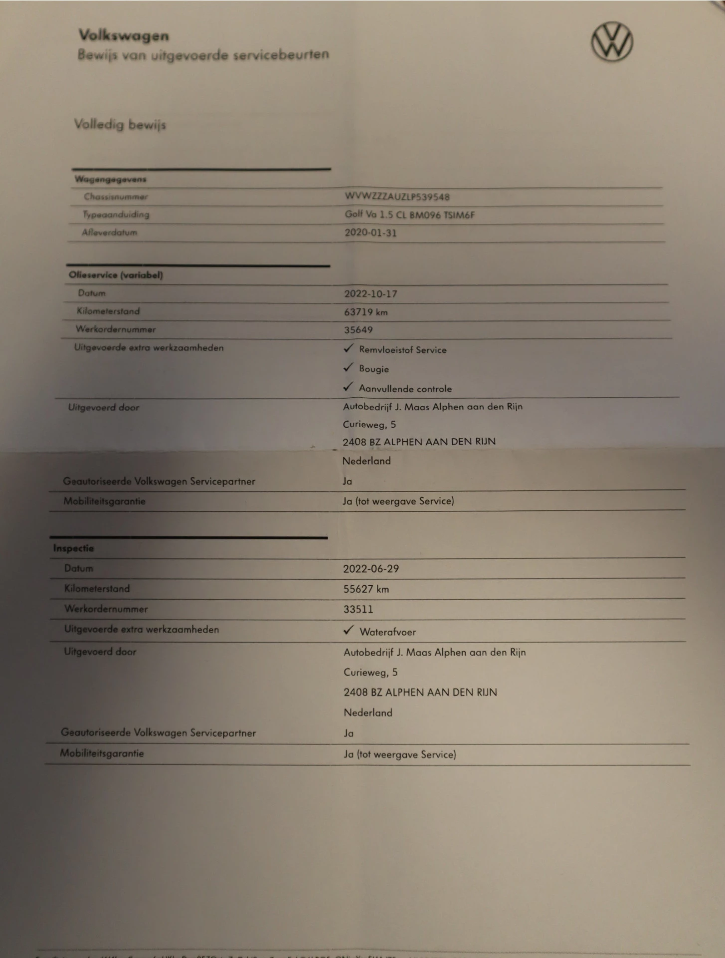 Hoofdafbeelding Volkswagen Golf