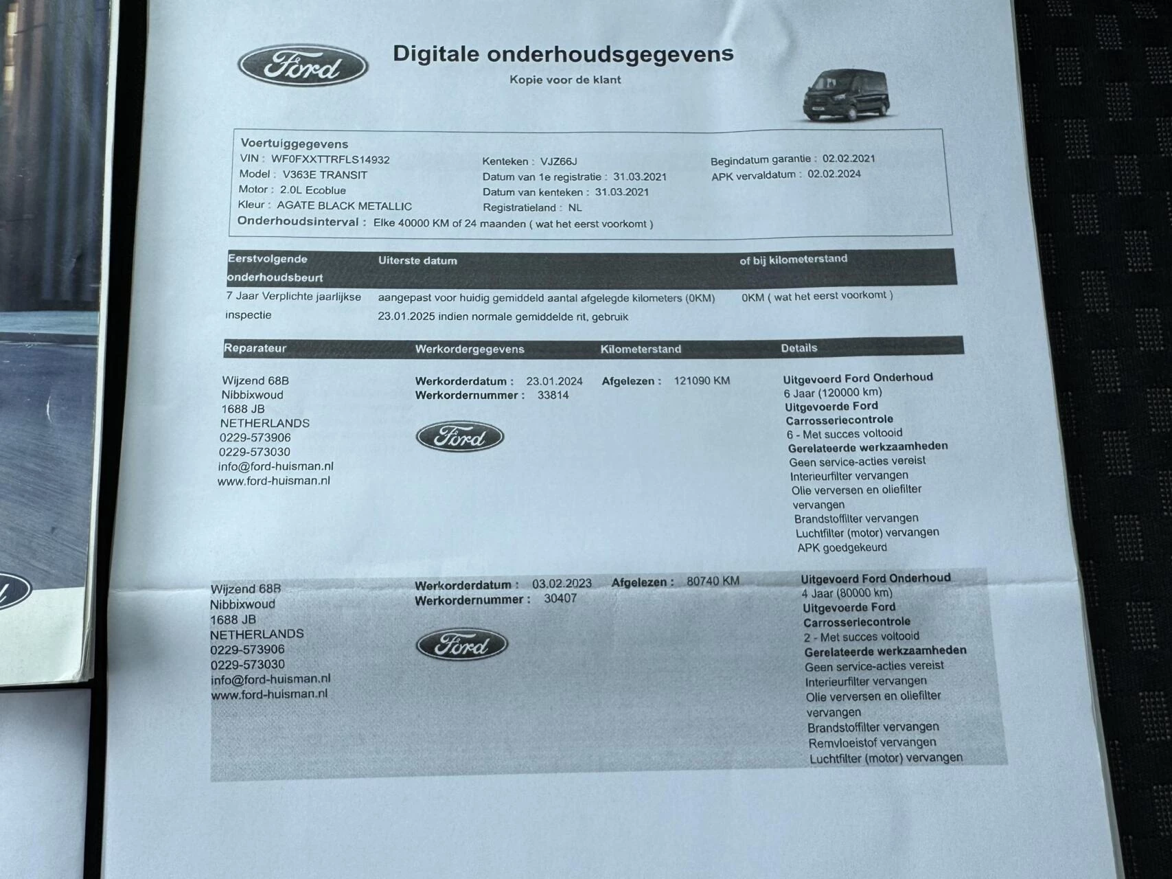 Hoofdafbeelding Ford Transit
