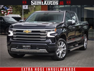 Chevrolet Silverado LUXURY PICK UP | 6.2 V8 HIGH COUNTRY | BOM VOL | DC | TITANIUM RUSH KLEUR | HUD | ZO GOED ALS NIEUW |