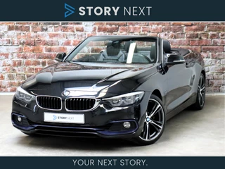 BMW 4 Serie Cabrio 430i High Executive Sport Line Automaat / Navigatie Professional / Head-Up Display / Leder / Trekhaak / 19 Inch / Driving Assistant / Hifi / Air Collar / Adaptieve LED koplampen / Stoelverwarming / Windscherm