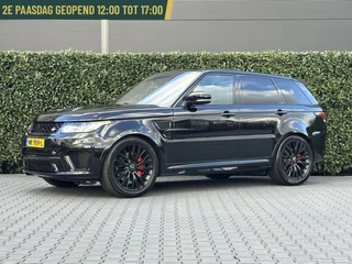 Land Rover Range Rover Sport 5.0 V8 Supercharged SVR, PANORAMADAK, MERIDIAN, CARBON, LEDER, ALCANTARA HEMEL, NAVI, LANE, CRUISE CONTROL, CLIMATE CONTROL, BLIND SPOT, 360 CAMERA, STOEL/STUURVERWARMING, ACHTERBANK VERWARMD, LICHTMETAAL 22"