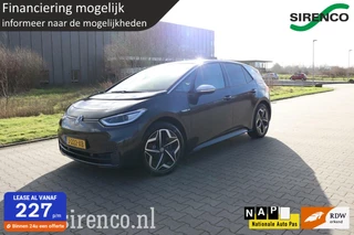 Hoofdafbeelding Volkswagen ID.3 Volkswagen ID.3 First Plus 58 kWh 3 fase adaptive cruise lane asist carplay stoel+stuur verwarming sfeerverlichting camera regensensor