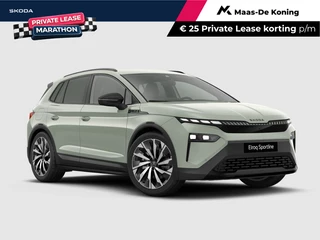 Škoda Elroq Sportline Elektromotor 210 kW / 286 PK SUV Elektri sch | Timiano Green | Trekhaak | Light band | 3000,- inruilbonus