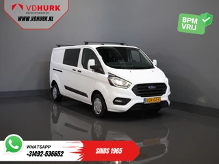 Ford Transit Custom 2.0 TDCI L2 Trend DC Dubbel Cabine BPM VRIJ! Stoelverw./ Carplay/ 2.7t Trekverm./ Navi/ PDC/ Cruise