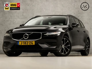Volvo V60 2.0 B3 Momentum Sport 177Pk Automaat (APPLE CARPLAY, GROOT NAVI, PARKEERSENSOREN, SPORTSTOELEN, DAKRAILS ZWART, LED KOPLAMPEN, NIEUWE APK, NIEUWSTAAT)