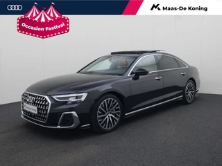 Hoofdafbeelding Audi A8 Audi A8 60 TFSIe 340kW/462PK quattro Limo Lang · Panoramadak · Leder · Rondom zichtcamera · Garantie tot januari 2027 of 100000km.