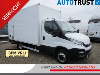 Iveco Daily 35C14 2.3 140PK, Airco, Dubbel lucht, Laadbak: L*B*H = 424*211*220 / Lading vastzetrail op 110 cm, Zijdeur rechtsachter, Laadklep Anteo 800 KG, Plateau van 160 cm, Met afstandsbediening en rolstops