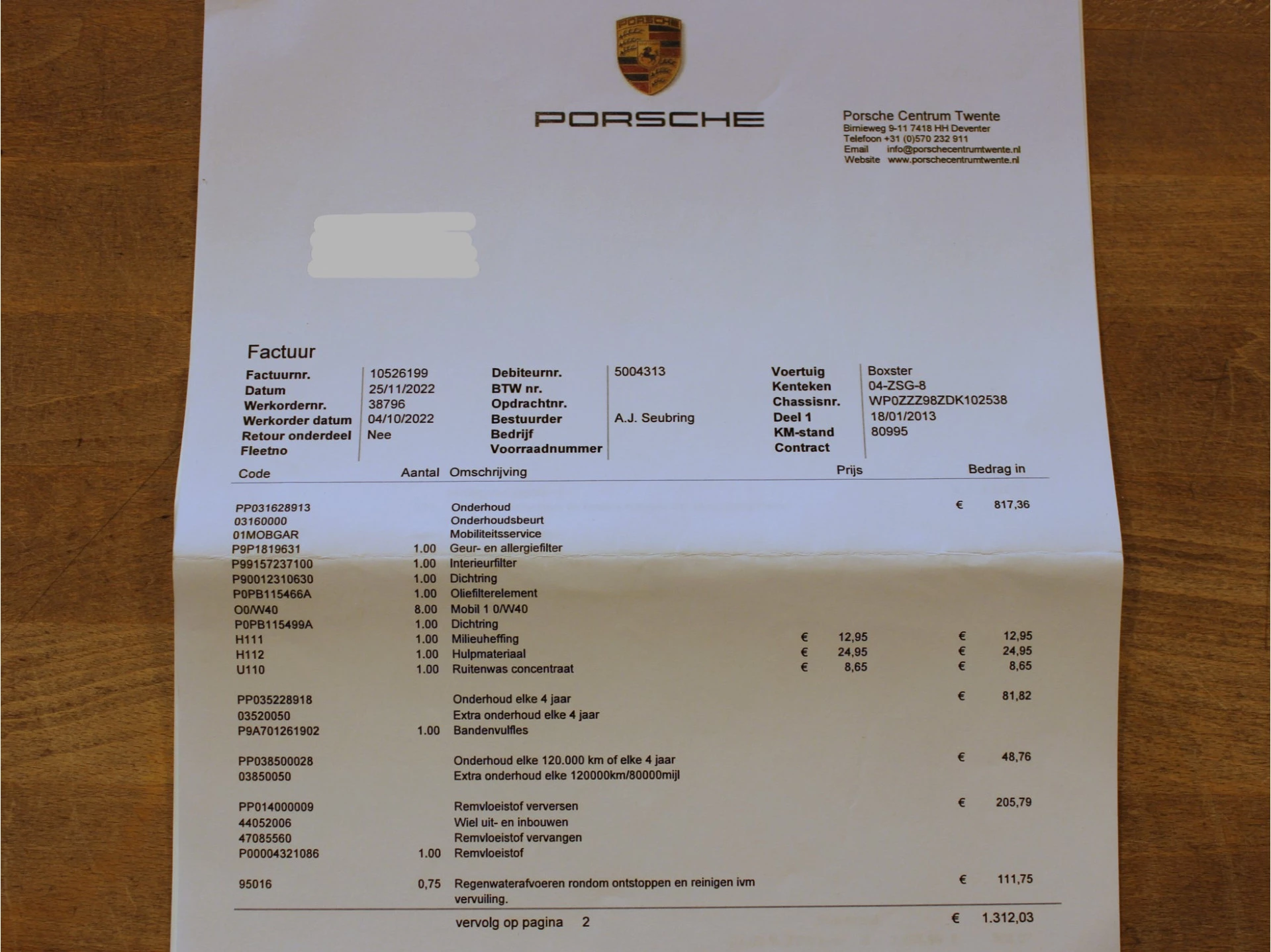 Hoofdafbeelding Porsche Boxster