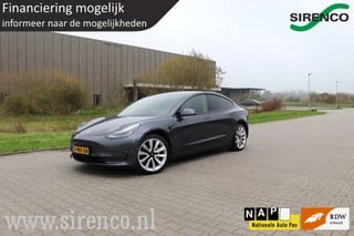 Tesla Model 3 Long Range AWD 75 kWh trekhaak de-chrome all black leder autopilot pandodak uitstraling!