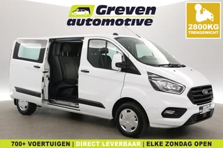 Ford Transit Custom 2.0 TDCI L2H1 | DC | 6 Zits | 2800kg Trekgew. | Airco | Cruise | 2xSchuifdeur | Parkeersens. | Trekhaak