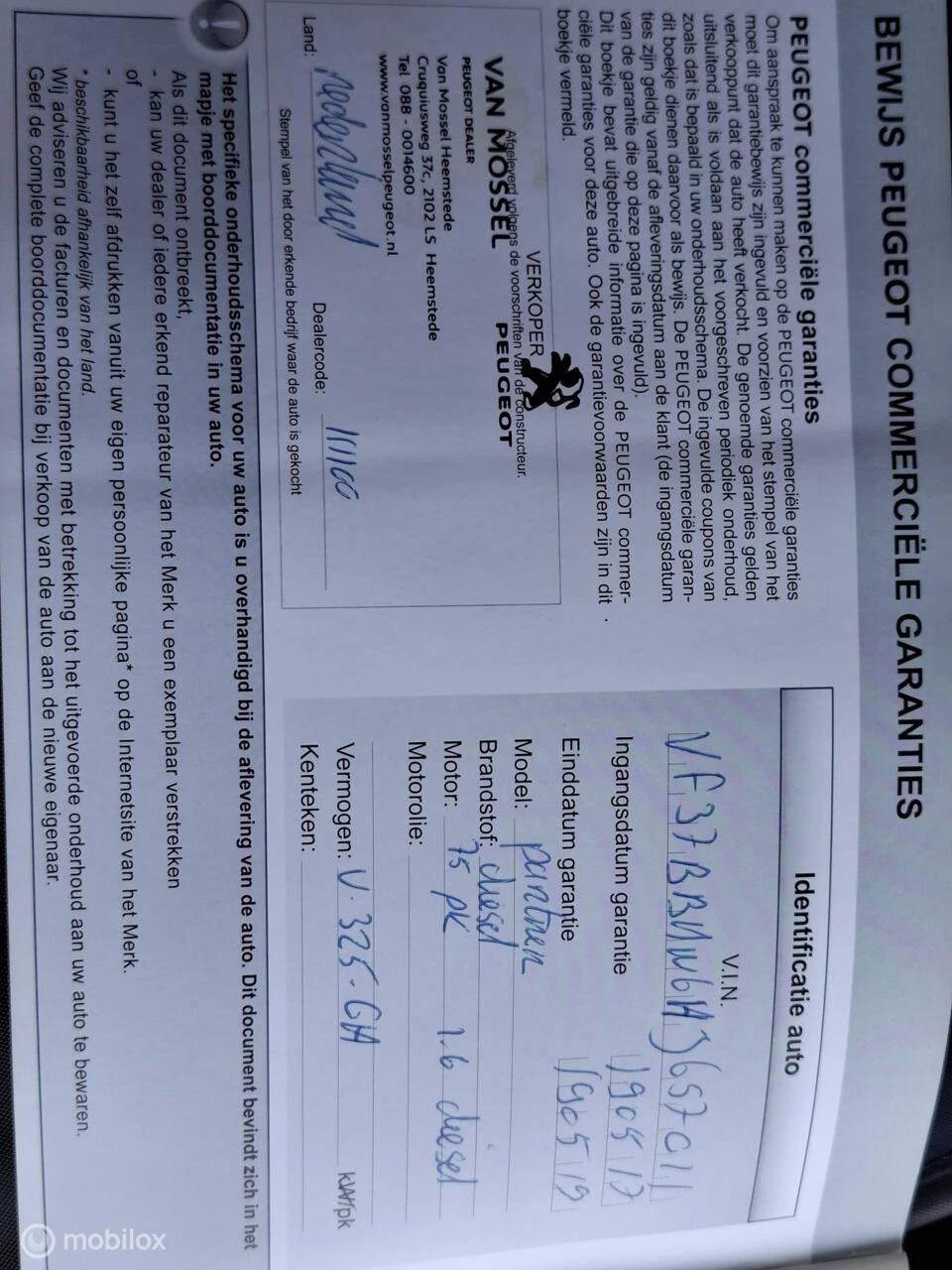 Hoofdafbeelding Peugeot Partner