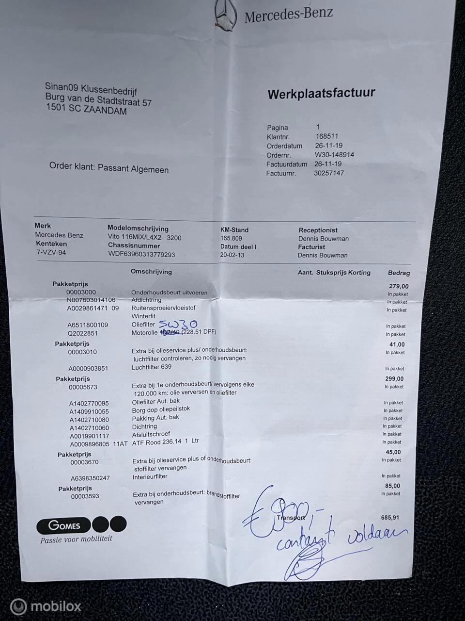 Hoofdafbeelding Mercedes-Benz Vito