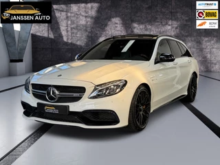 Mercedes-Benz C-klasse Estate AMG 63 S | 510PK | Pearl White | Dealer onderhouden | Pano | Ceramic | Burmester | Kuipstoelen | 360