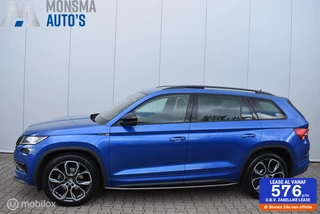 Skoda Kodiaq 1.5 TSI Sportline Racing Blue Pano Canton Virtual Keyless 20" LMV Uitkl. trekhaak | Zeer mooi!
