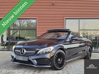 Mercedes C-klasse Cabrio 180 AMG Line 9G-TRONIC Airscarf|Windscherm|Navigatie|LED|Dealeronderhouden| 19" nieuwe velgen en banden.