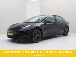 Tesla Model 3 Performance AWD 486pk 75 kWh FACELIFT [ WIT LEDER+ENHANCED AUTOPILOT+567KM WLTP+PREMIUM AUDIO ]