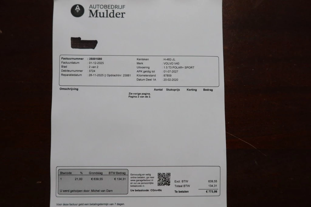 Hoofdafbeelding Volvo V40