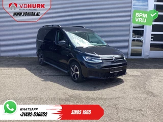 Volkswagen Caddy Cargo Maxi 2.0 TDI 125 pk DSG Aut. Black Edition BPM VRIJ! LED/ Adapt.Cruise/ Leder/ Standkachel/ Stoelverw./ Navi/ Carplay/ Camera/ PDC/ LMV/ Trekhaak/ Airco