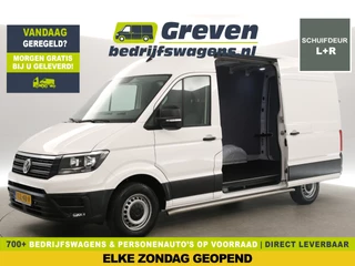 Volkswagen Crafter 35 2.0 TDI L3H3 141PK 3000KG Trekgew. 2xSchuifdeur Airco Cruise Carplay Camera Navigatie PDC