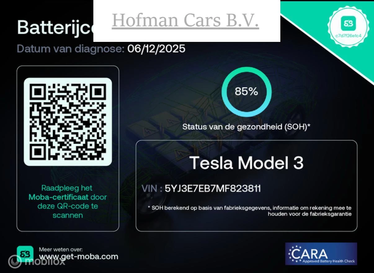 Hoofdafbeelding Tesla Model 3