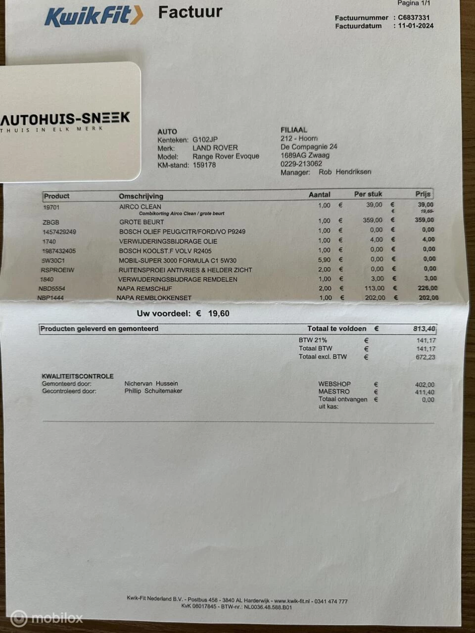 Hoofdafbeelding Land Rover Range Rover Evoque
