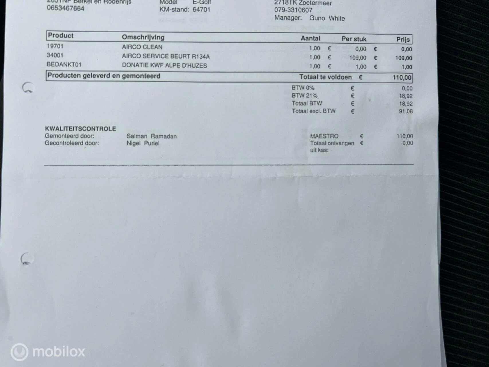 Hoofdafbeelding Volkswagen e-Golf