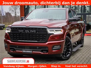 Dodge Ram 1500 Limited Night H.O 540HP 706Nm | Massage + Full Option | De Meest Luxe en Volle Pick-Up in zijn Klasse | Comfortabele Dubbele Cabine met Royale 5 Zitplaatsen | BPM vrij | Nu Leverbaar uit Voorraad | Voorraad Nr 2302 - 7425
