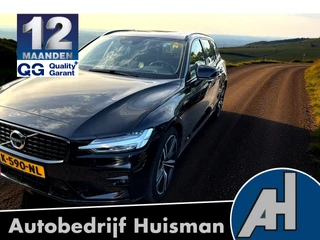 Volvo V60 2.0 B4 155kW/211pk Aut8 R-Design PANORAMADAK + HARMAN/KARDON + BLIS + STOELMASSAGE + ADAPT.CRUISE + STYLING PACK + PILOT ASSIST + HEAD-UP + STOELVERWARMING&-KOELING + STUURVERWARMING + 360 CAMERA + PARKSENSOREN + 19" LM-VELGEN!!