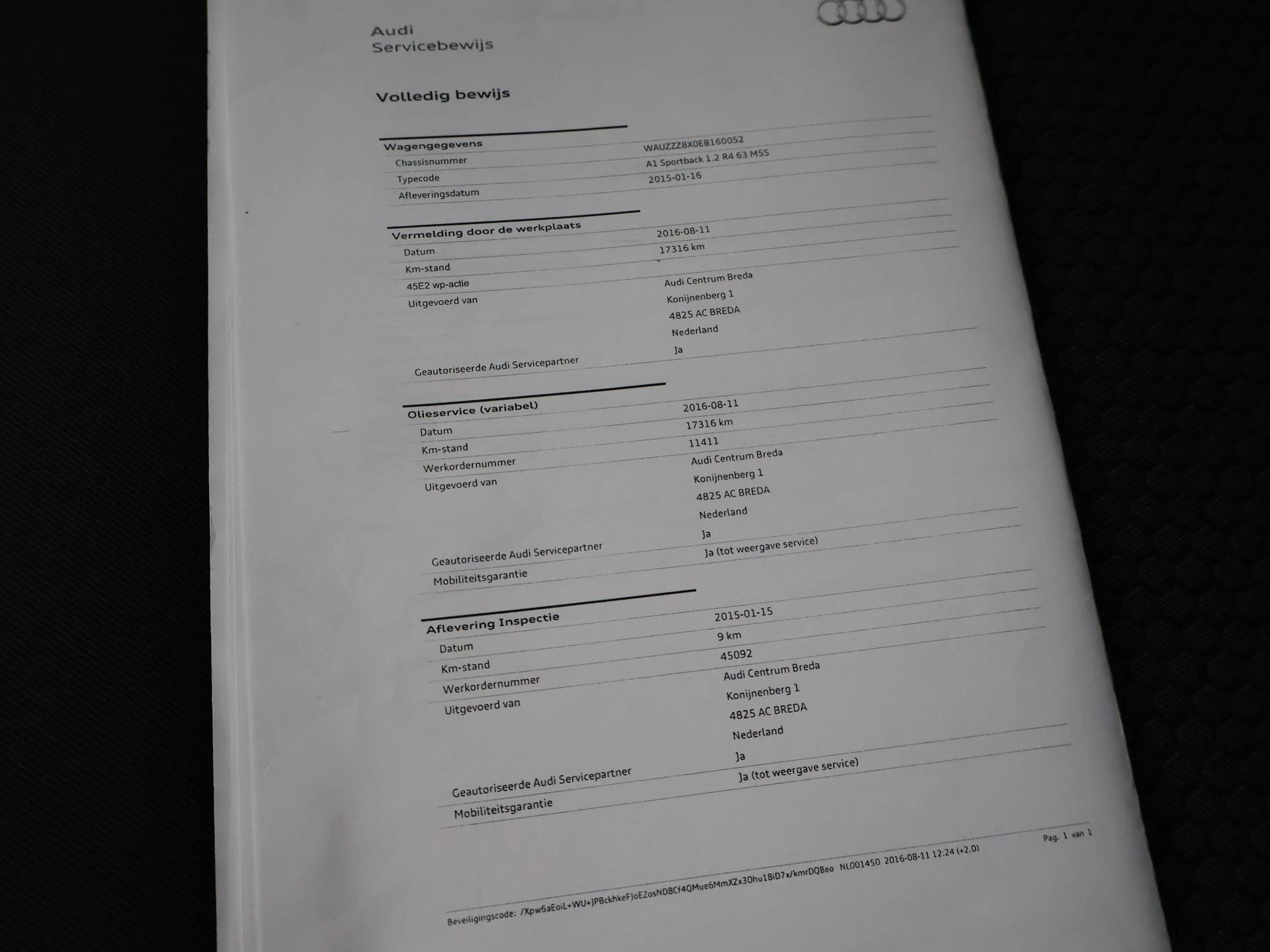 Hoofdafbeelding Audi A1 Sportback