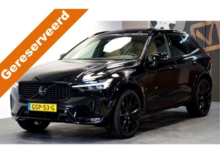 Volvo XC60 2.0 B4 Diesel MHEV 155kW/211pk Aut8 Black PANORAMADAK + 360 CAMERA + GOOGLE DASH + EL.TREKHAAK + STOELVERWARMING&-VENTILATIE + GLASPOOK + PILOT ASSIST + ADAPT.CRUISE + STUURVERWARMING + STYLING PACK + PARKASSISTENT + 22" LM-VELGEN!!