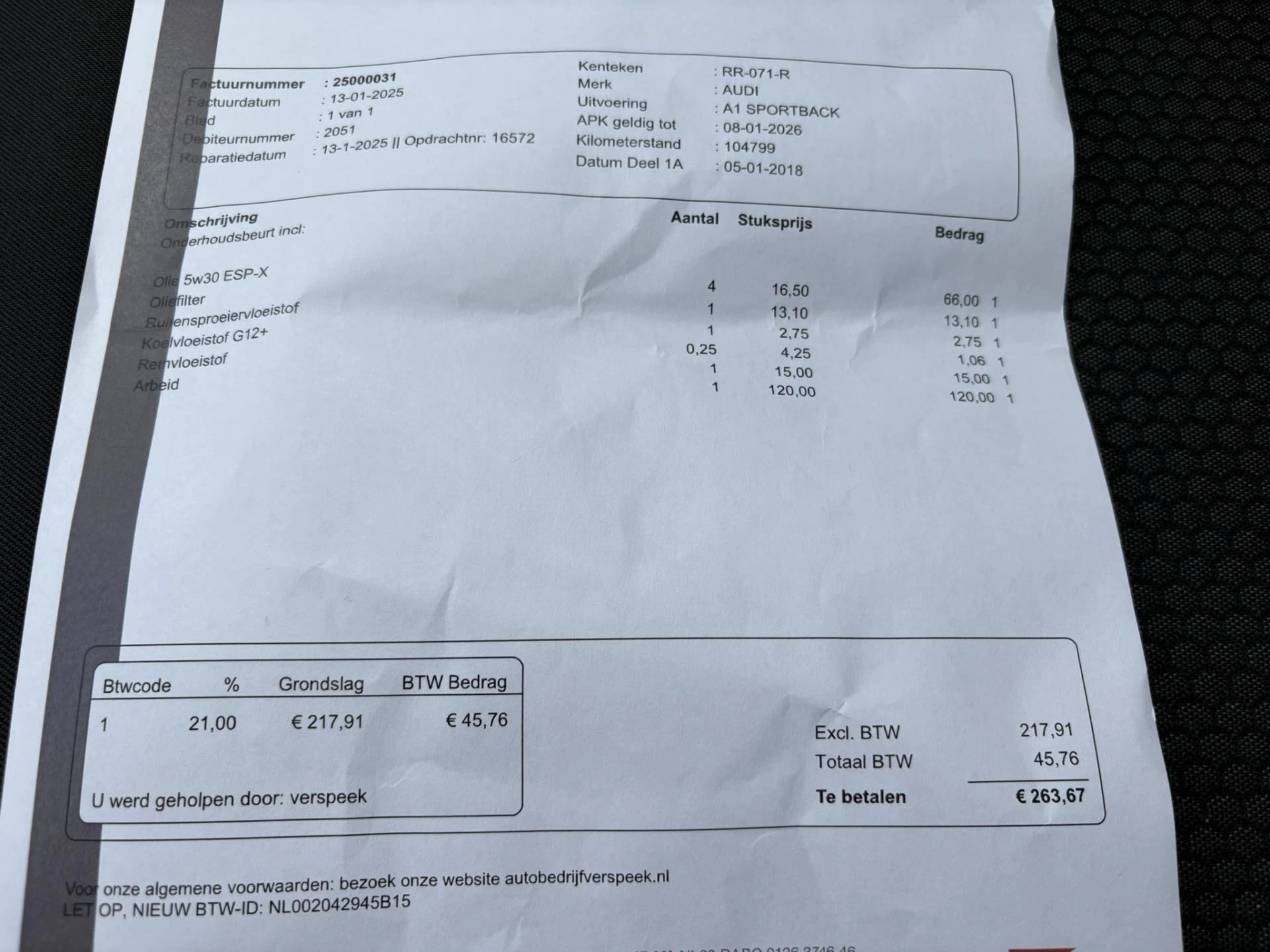 Hoofdafbeelding Audi A1 Sportback